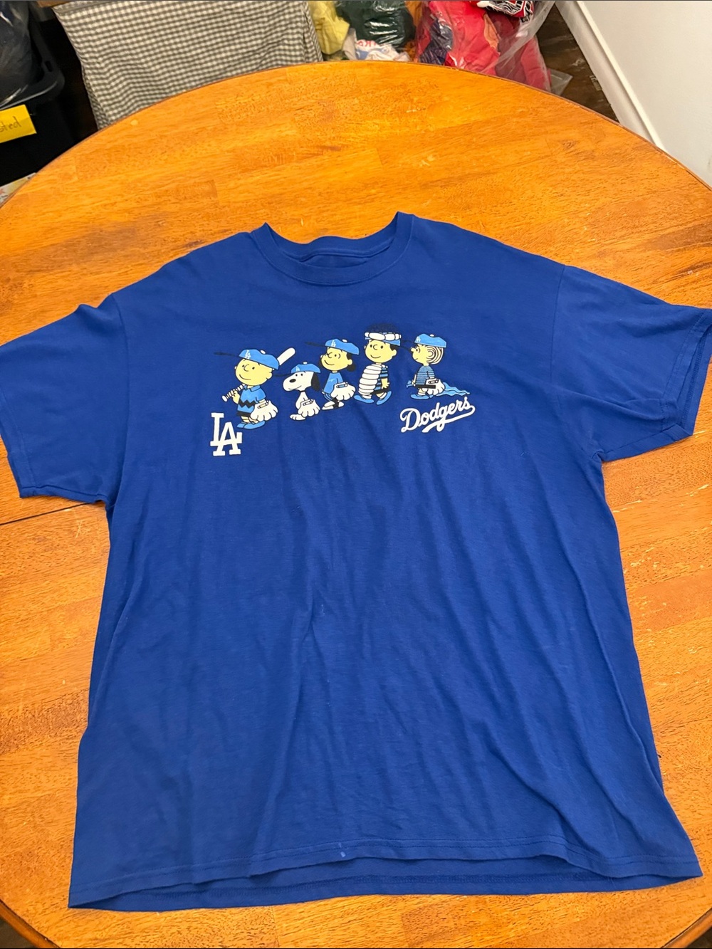 Peanuts x Dodgers Royal Blue Graphic Tee xl